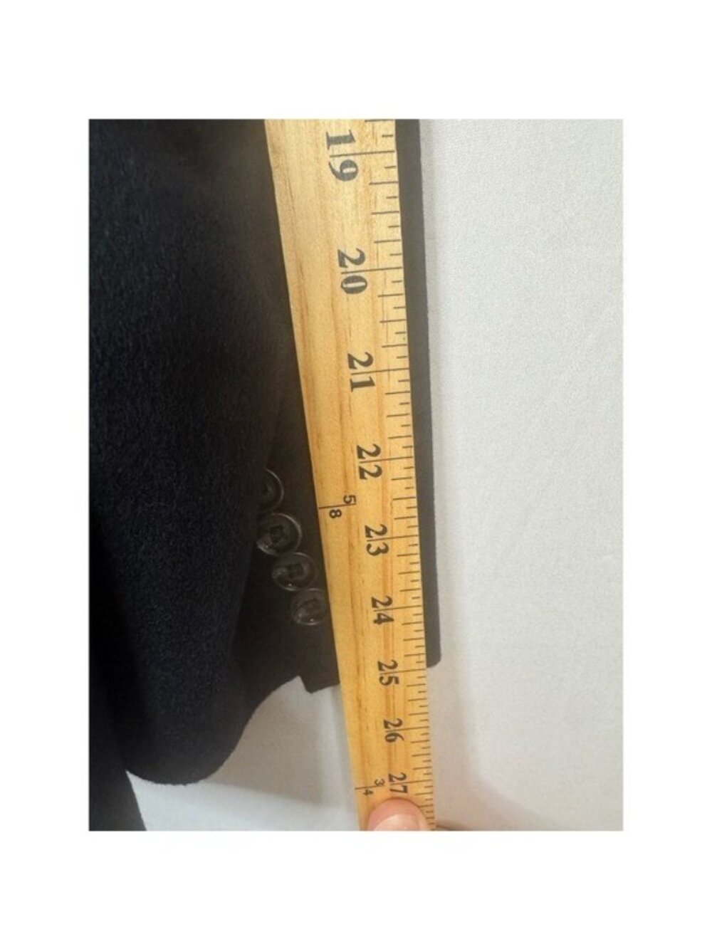 Black Cashmere Blend Men 42 Two Button Blazer Sport Coat Jacket Mens - Picture 11 of 12